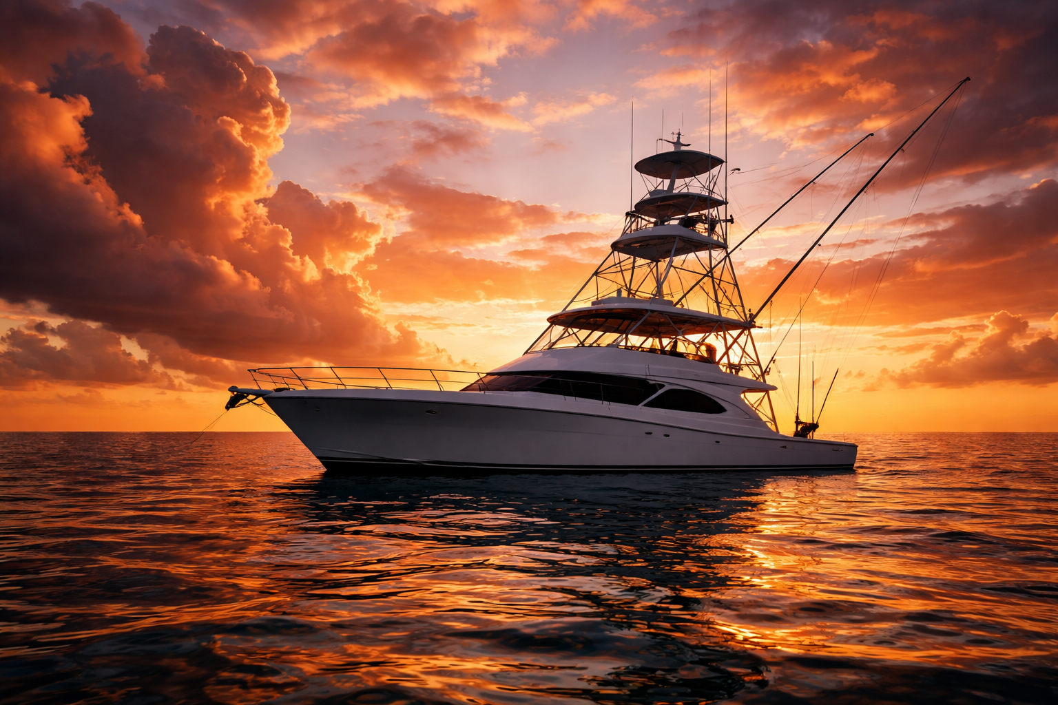 Sportfisher at sunset